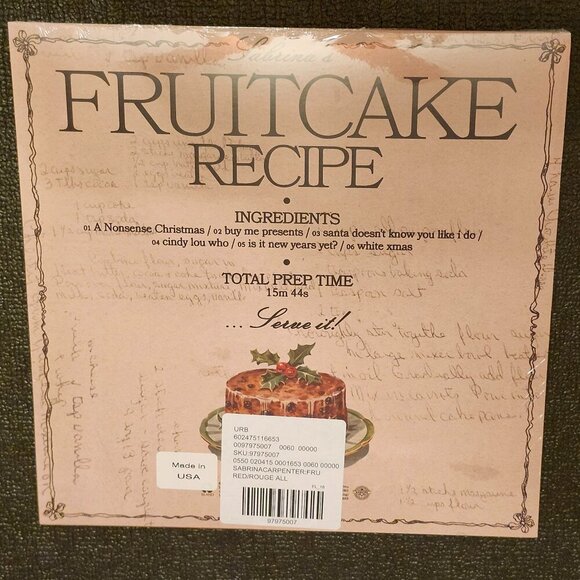 Sabrina Carpenter – Fruitcake - Fruit Punch Colored EP Vinyl Record 12" - NEW - Picture 2 of 3